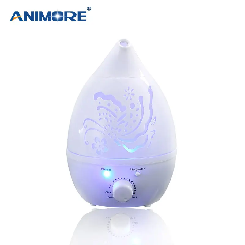 

ANIMORE Air Humidifier Aroma Essential Oil Diffuser 7 Color LED with Carve Mist Maker for Home Office Baby Room Aromatherap H-02