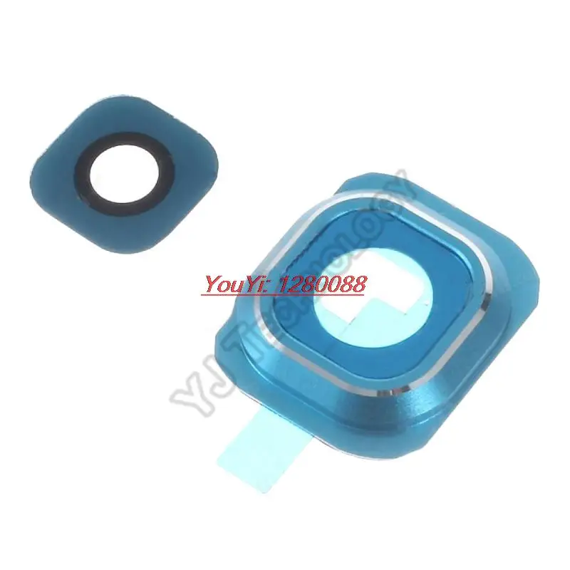 

CFYOUYI For Samsung Galaxy S6 G920 G920F G9200 Rear Back Camera Glass Lens Cover With Sticker Adhesive Replacement - Blue