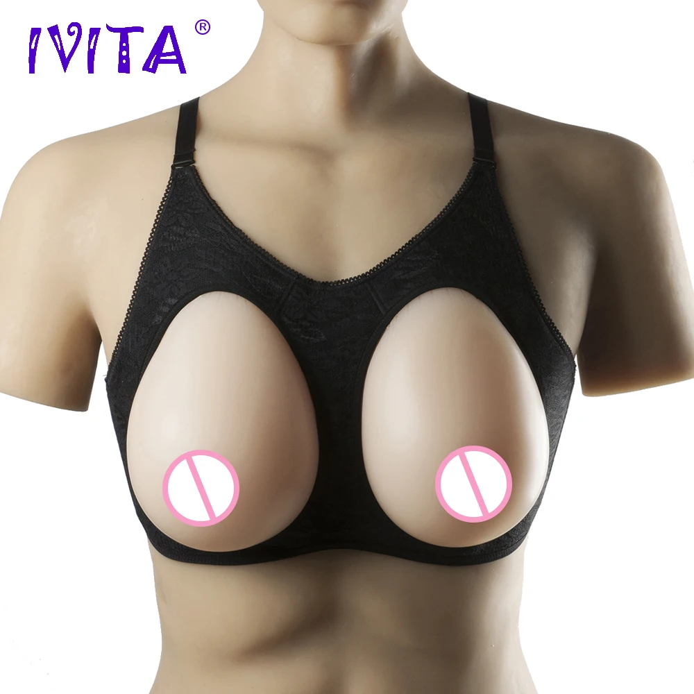 

IVITA 2000g Artificial Fake Boobs Silicone Breast With Shoulder Straps Crossdresser Transvestite Drag Queen Enhancer Hot Breast