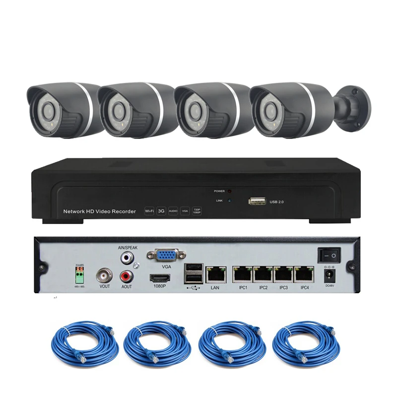 POE camera 4ch CCTV System 720p  POE ip camera with poe nvr 4ch cctv kit  Security camera 4ch cctv System  free shipping