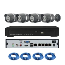 POE camera 4ch CCTV System 720p POE ip camera with poe nvr 4ch cctv kit Security camera 4ch cctv System free shipping
