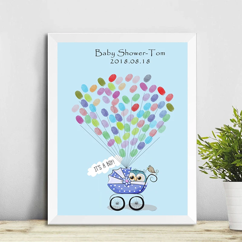 Free-Custom-Name-Date-Fingerprint-Guest-Book-Canvas-Painting-For-Mi-Primera-Comunion-Baby-Shower-Kids