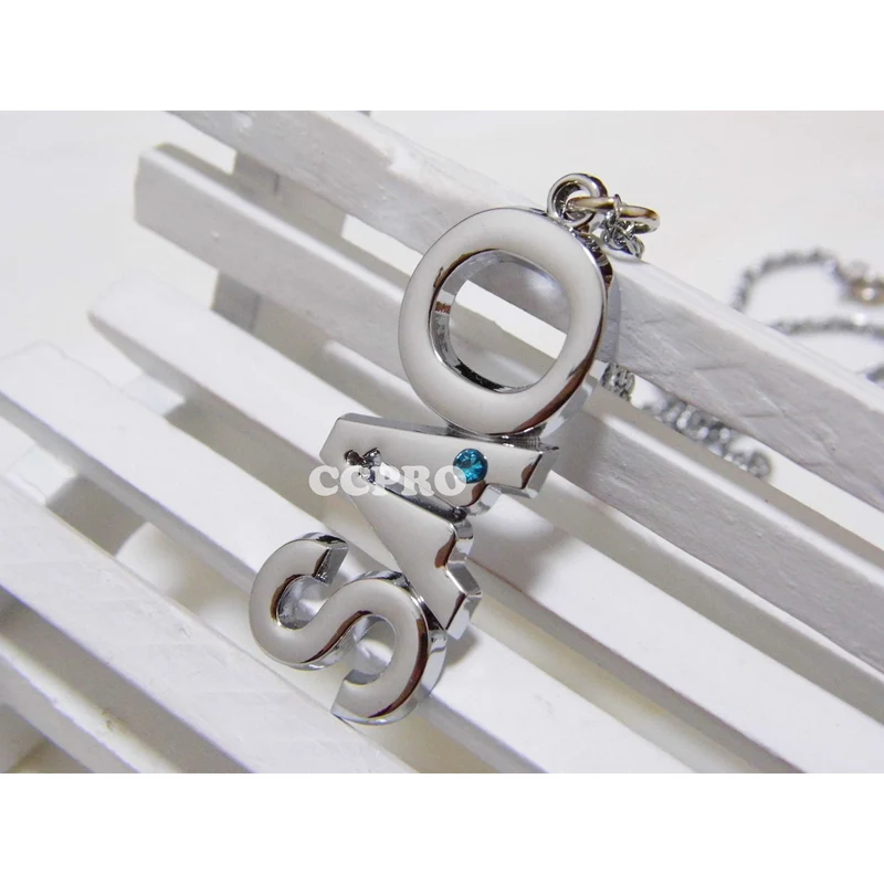 

SAO Letter Shape Metal Necklace Sword Art Online Silver Color Jewelry for Cosplay Anime Gift Accessories