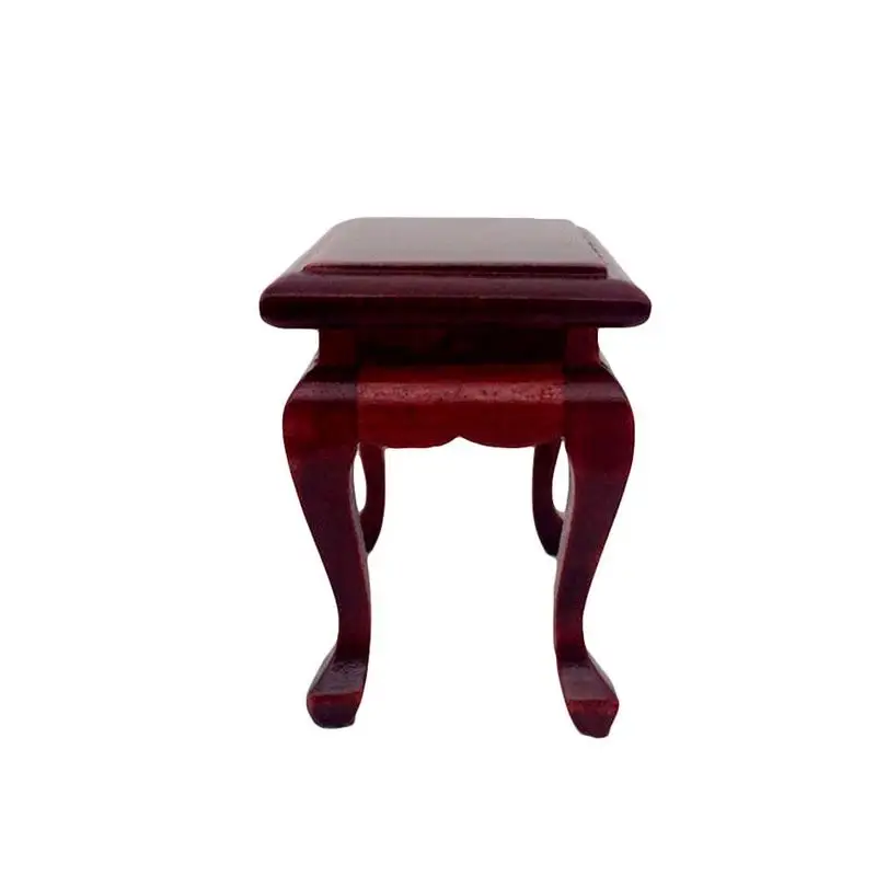 Dongzhur 1/12 Doll House Mini Mahogany Coffee Table Doll House Accessories Wooden Living Room Furniture Doll House Red Table Dongzhur 1/12 Doll House Mini Mahogany Coffee Table Doll House Accessories Wooden Living Room Furniture Doll House Red Table