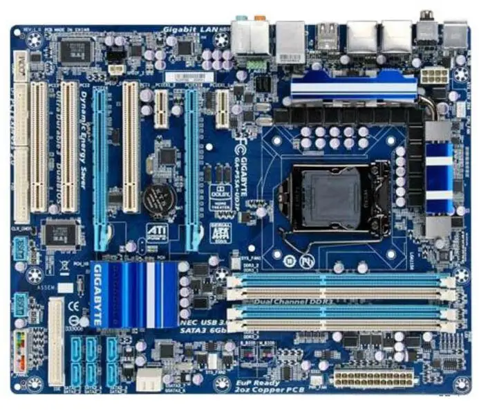For Gigabyte GA-P55-UD3P Original Used Desktop Motherboard P55-UD3P P55 Socket LGA 1156 DDR3 ATX On Sale | Компьютеры и офис