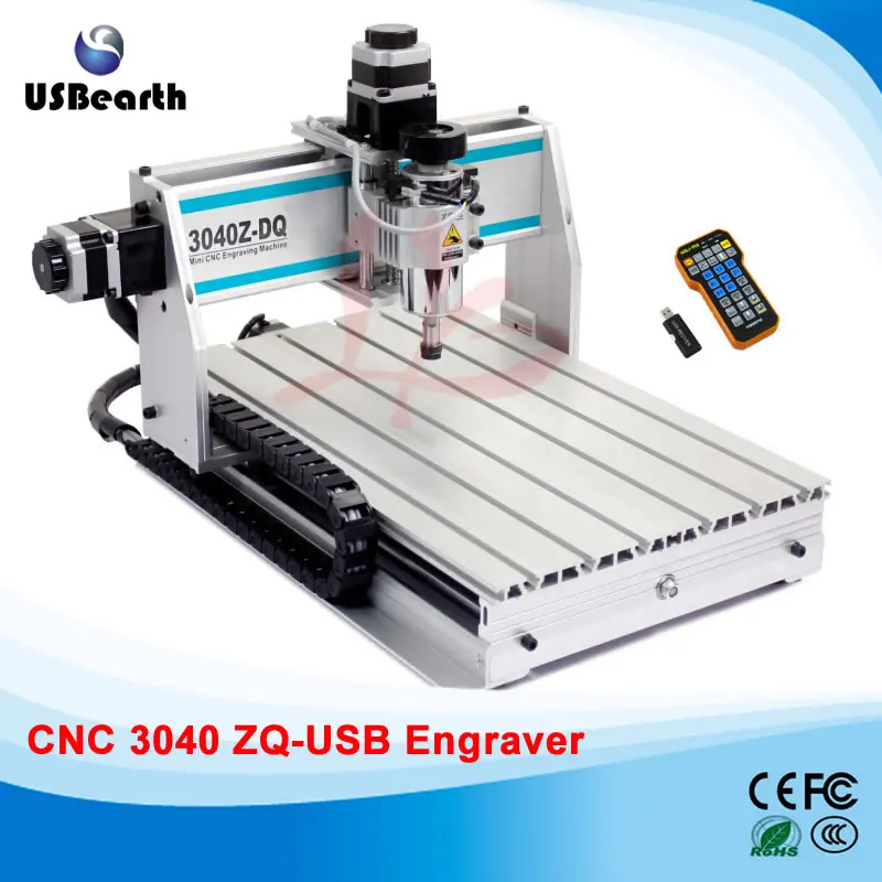 

Free tax to RU 3040ZQ-USB 3 axis mini CNC router 300W with mach3 remote controller