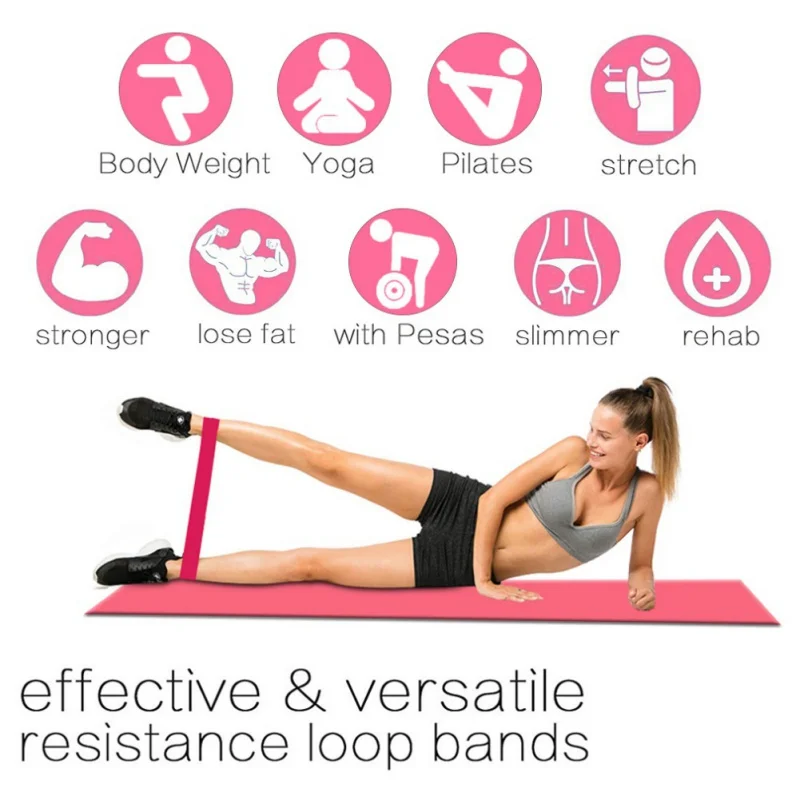 Эластичная резинка для тренировки ног, для тренировки, фитнеса, латекса, йоги, спортзала, силовых тренировок, спортивных резиновых лент