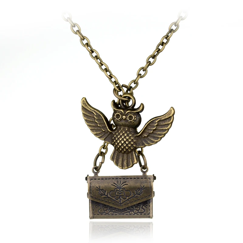 

Fashion Owl Post Envelope Necklace Pendants With Hogwarts Acceptance Letter Vintage Jewelry Necklce And Lovely Locket Hero Gift