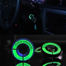 Для автомобильного стайлинга светящийся ключ зажигания кольцо украшение для VW Skoda Rapid Fabia Octaiva Superb Citigo Yeti Roomster Santana