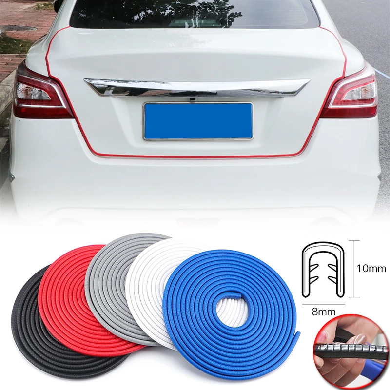 

5 Meters Universal Car Anti Collision Door Edge Scratch Protector Strip Sealing Guard Trim Automobile Door Stickers Accessories