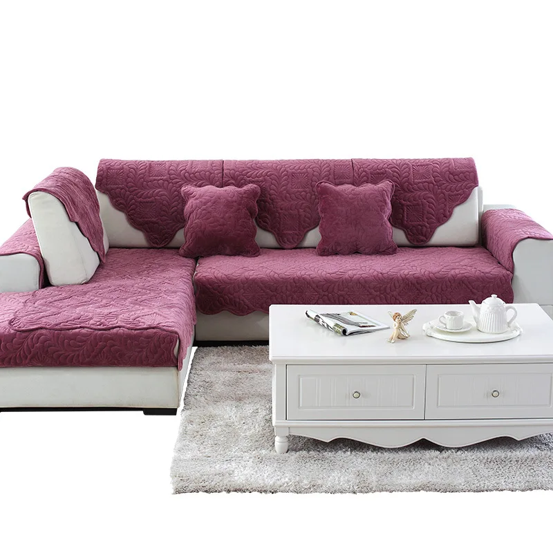 Чехлы на кресла, полотенце Slipcover, плюшевая ткань, толстый диван, современный нескользящий чехол для дивана, угловые коврики для полотенец, 1 шт., 6 цветов, 11 размер