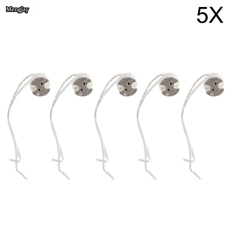 5x MR16 GU5.3 керамическая лампа Базовая розетка LED CFL галогенная держатель с проводным