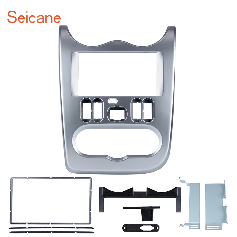 Seicane 2din фасция установка Dash Trim Kit Автомобильная Радио Панель рамка для 2010 2013 RENAULT