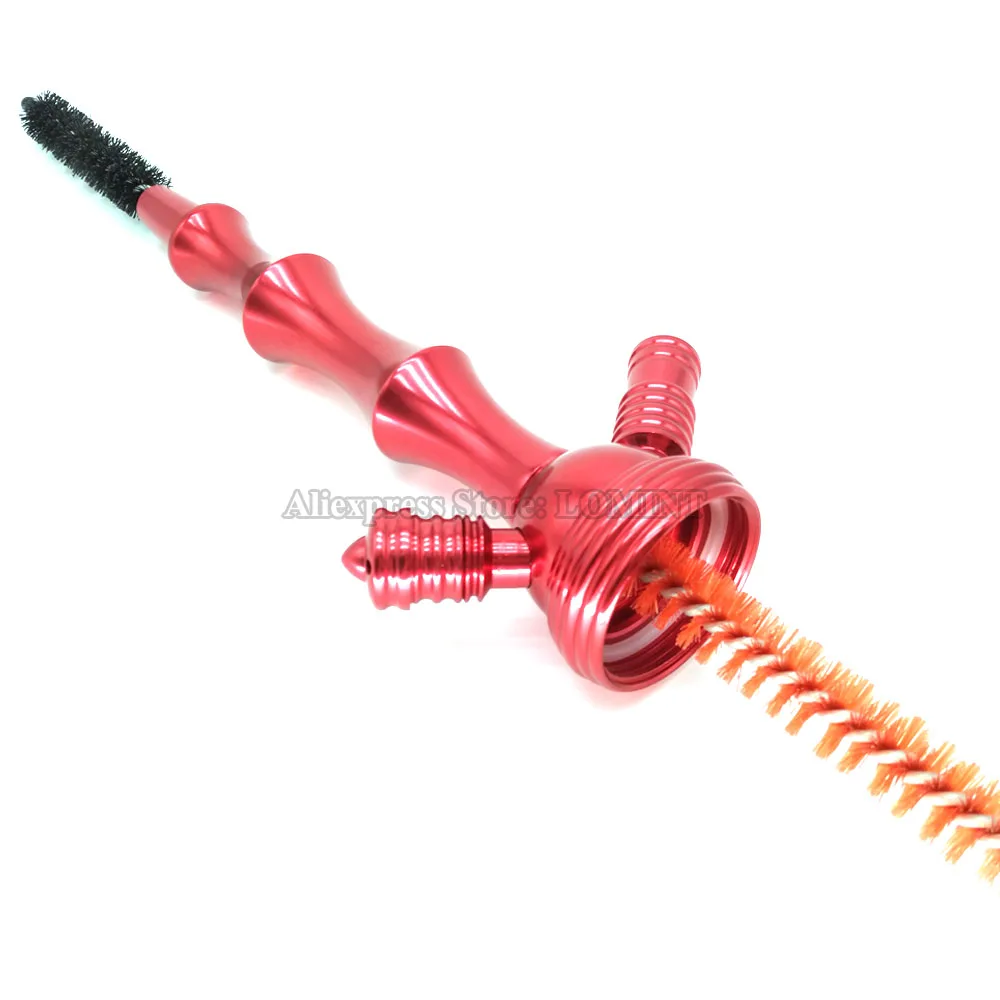 Big Size Wooden Handle Hookah Cleaning Brush For Shisha Hookahs Narguile Metal Pipe Stem Silicone Hose Accessories hookah accessories hookah cleaning brush