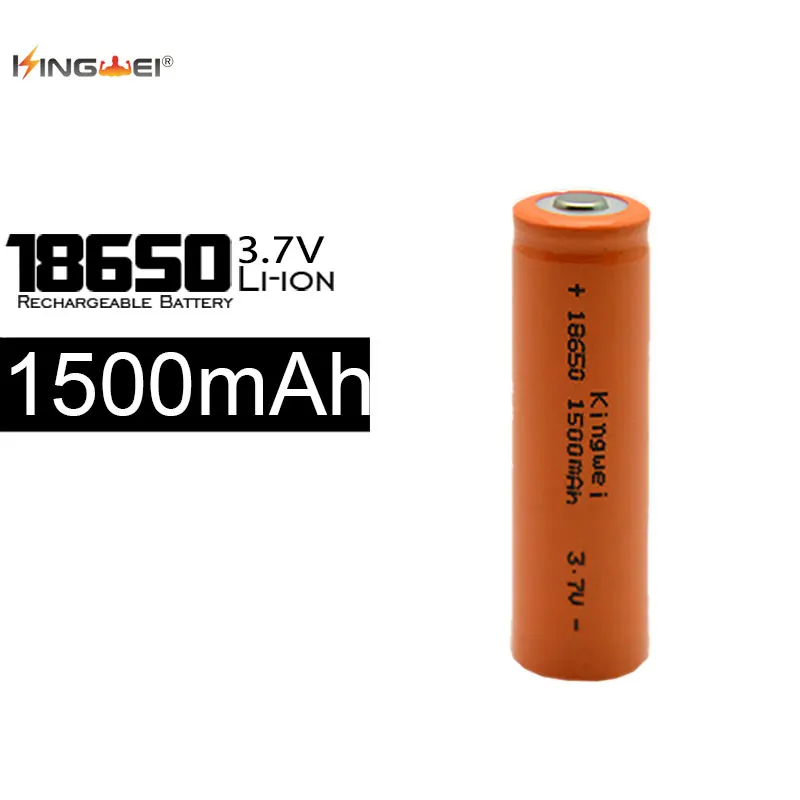 Оригинальный литий ионный перезаряжаемый аккумулятор KingWei Orange 1500 мАч 18650 3 7 в для