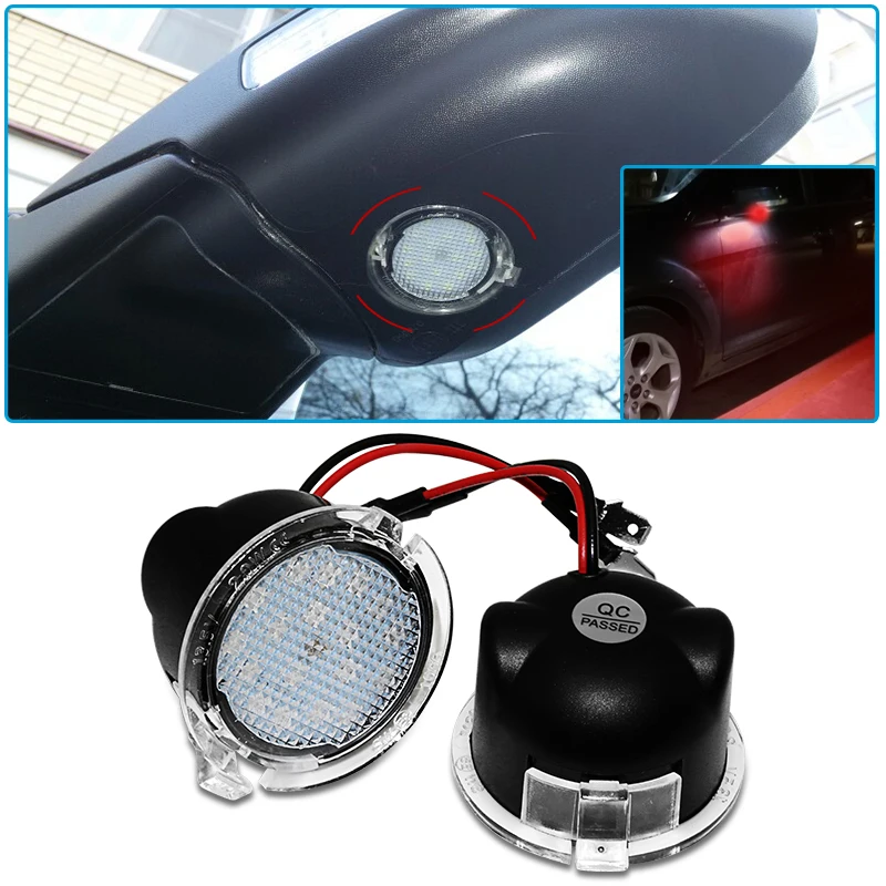 

2Pcs LED Under Side Mirror Puddle Light Accessories For Ford Edge 2007 2008 2009 2010 2011 2012 2013 2014 2015 2016