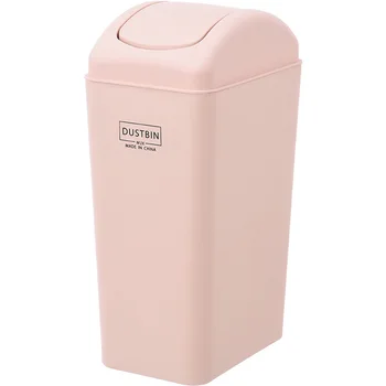 

Creative Shake Cover Waste Bins Living Room Bedroom Bathroom Covered Trash Can Office Paper Basket
