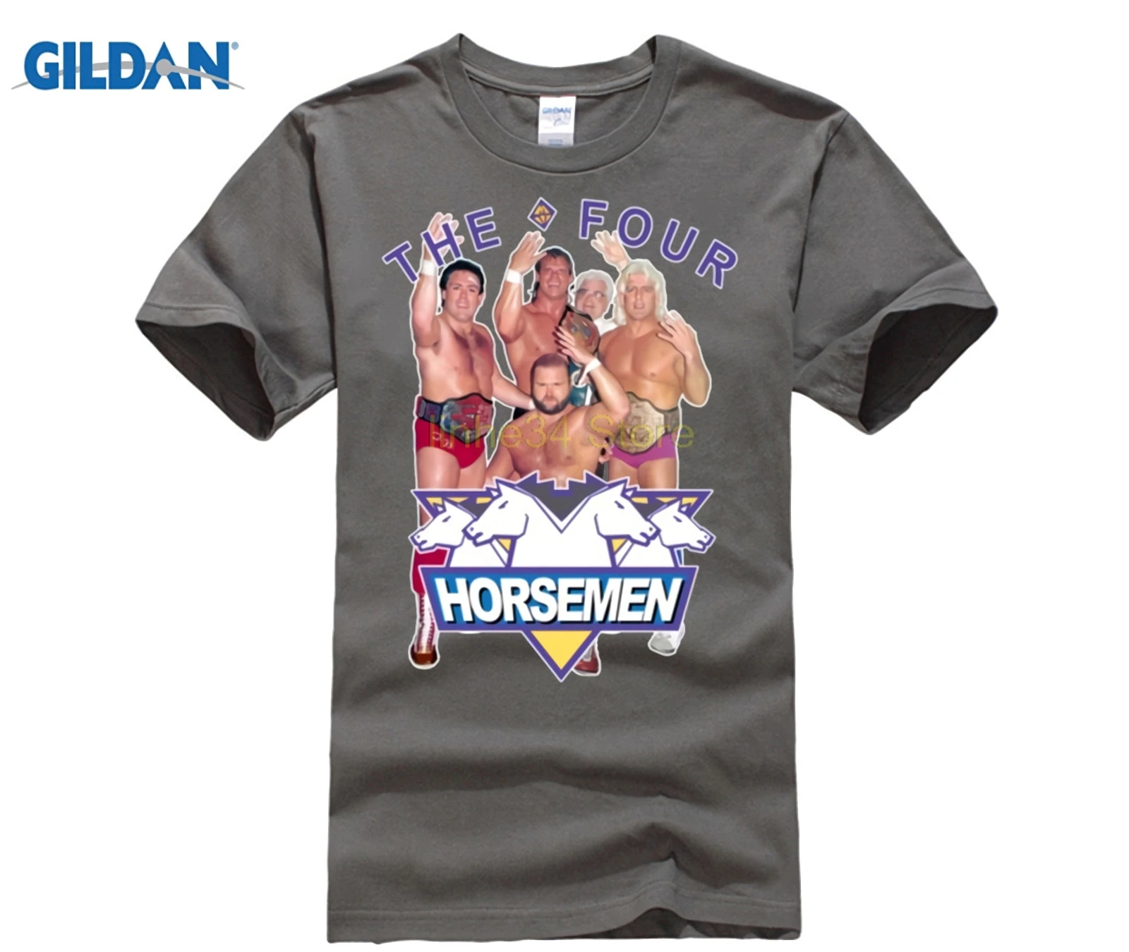 الفرسان الأربعة NWA Ric الذوق الرجعية أسطورة الكلاسيكية المصارعة مروحة T قميص الفرسان الأربعة NWA Ric الذوق الرجعية أسطورة الكلاسيكية المصارعة مروحة T قميص