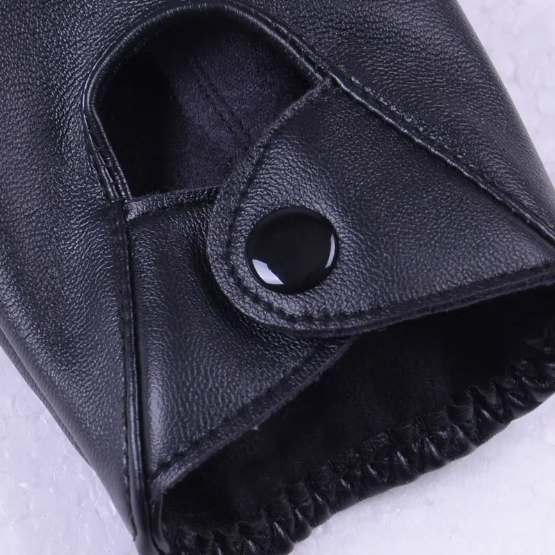 1 пара, женские модные черные перчатки из искусственной кожи с открытыми пальцами, перчатки без пальцев, Женские Перчатки для фитнеса#40