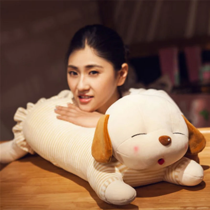 Big Soft Animals Dogs Pillow Doll Stuffed Pop Anime Dog Puppy Toys Pink Brown 120cm 47inch (16)