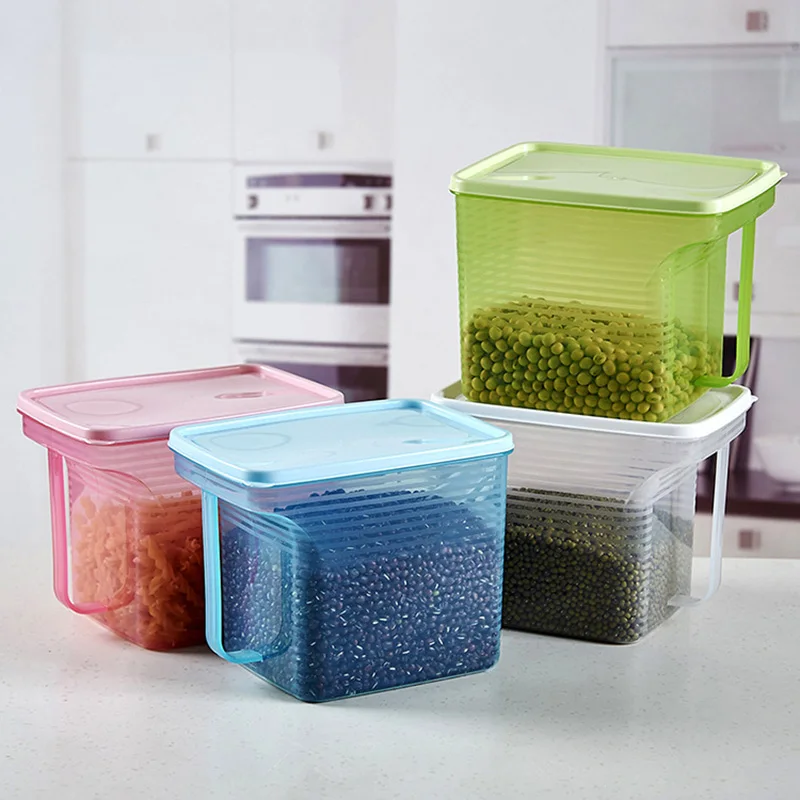 

1Pcs PP Food Storage Boxes For Sealed Crisper Grains Tank Storage Kitchen Sorting Food Storage Box Container Rice Cereal Bean