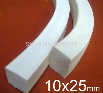 

10X25mm 10mm width 25mm height Silicone foam strip,silica gel Sealing strip, Silicone Article sponge Square bar flat bar