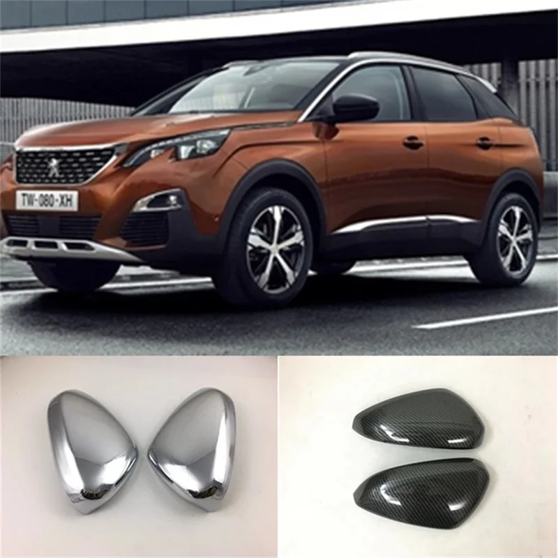 Abaiwai ABS хромированный чехол для зеркала заднего вида Peugeot 3008 II 2017 2018 2019 MK2 GT