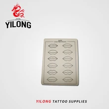 YILONG 5 шт. постоянный макияж бровей Губы заготовки для обучения татуировке лист кожи для материалы для швейной машинки комплект, Лидер продаж