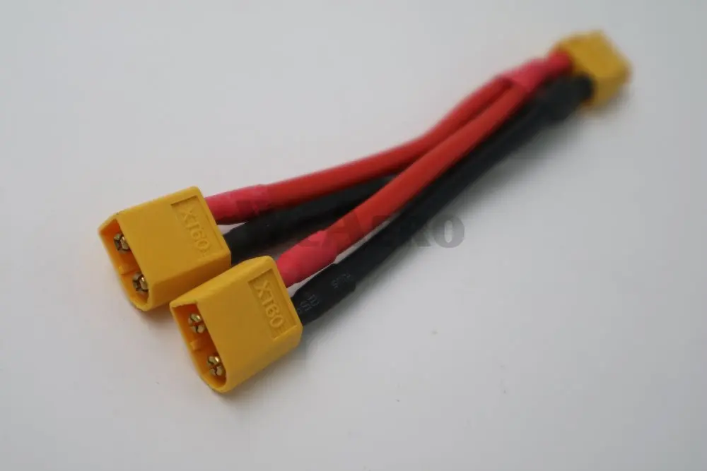10cm XT60 Connector 1 Female 2 Male 12AWG Parallel Connection Cable for