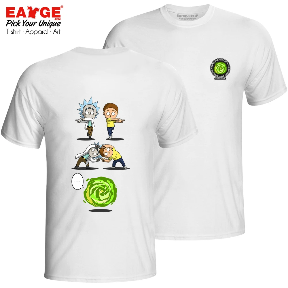 

Rick And Morty T-shirt Anime Cartoon Crossover Skate Creative T Shirt Fashion Print Design Women Men Cotton Top Double Sided Tee