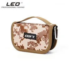 LEO Портативный Рыболовные ложки приманка сумка многоцелевой один тройной крючок Ложка джиг голова хранения сумки рыболовные аксессуары