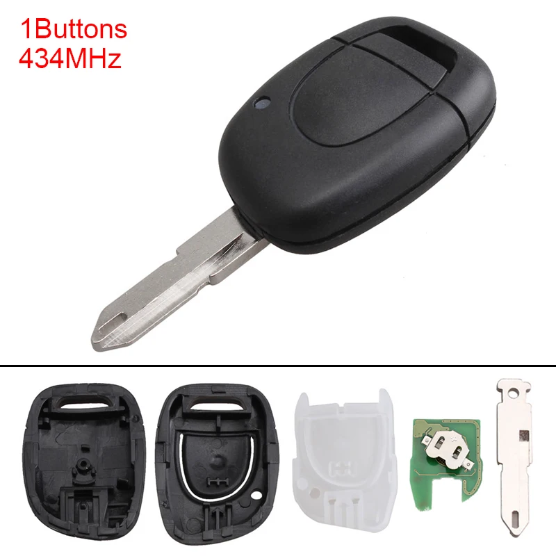 

433MHz 1 Button Portable Keyless Uncut Flip Remote Key Fob NE72 Blade PCF7946 Chip for Renault Master Kangoo Clio Twingo