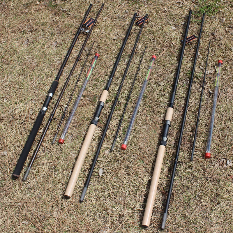 

3.3m-3.6m Feeder Rod 3 Section Carbon Fiber Lure Fishing Rod Spinning With Spare 3 tips Distance Throwing Rod C035