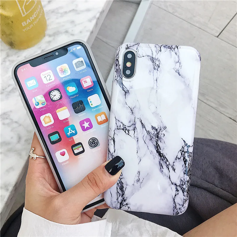 Модный мраморный чехол в стиле ретро для телефона iphone XS Max XR X 6 6S 7 8 Plus чехлы с