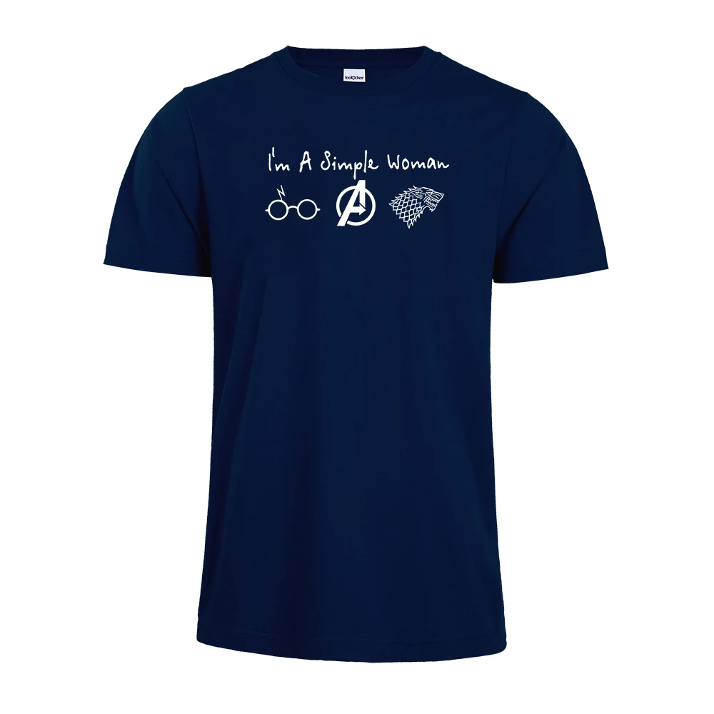 ايم بسيطة امرأة الحب المنتقمون و لعبة من عروش المحملة قميص قطنية عالية الجودة تيز ايم بسيطة امرأة الحب المنتقمون و لعبة من عروش المحملة قميص قطنية عالية الجودة تيز