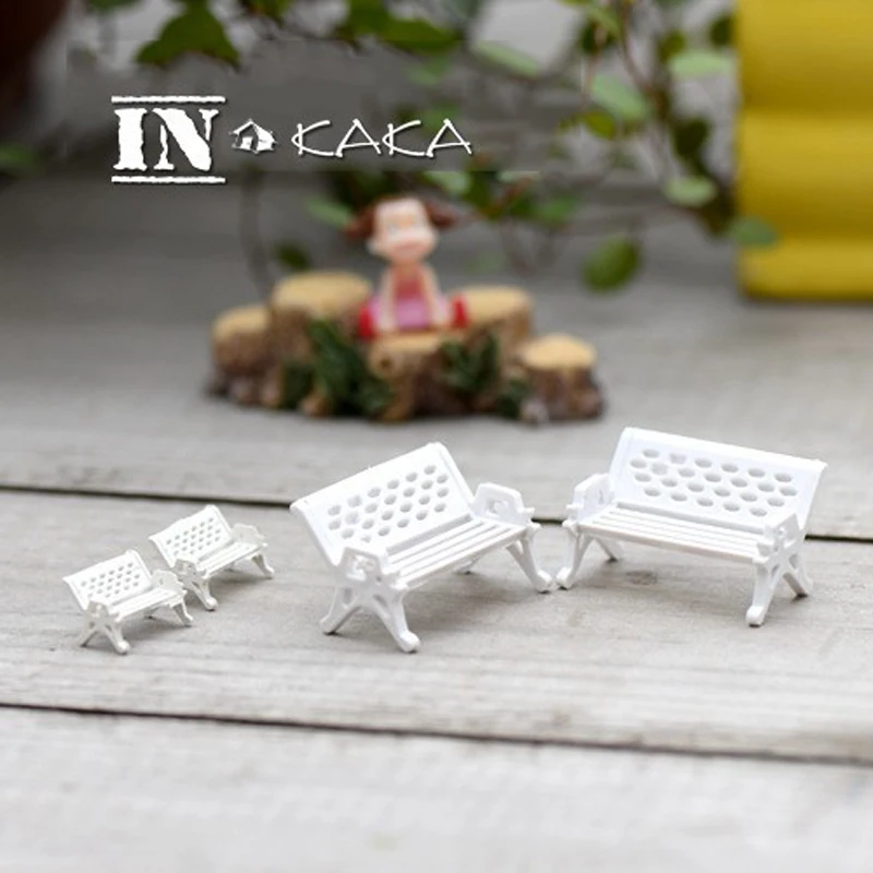 Mini artificial chair bench crafts Micro fairy garden figurine miniatures/terrarium decoration ornaments figures DIY accessories Mini artificial chair bench crafts Micro fairy garden figurine miniatures/terrarium decoration ornaments figures DIY accessories