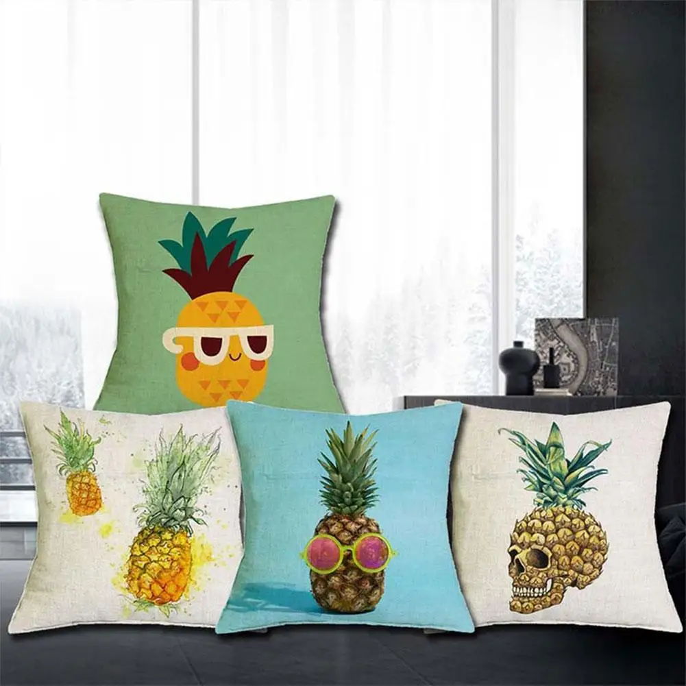 

1pc Pineapple Throw Pillow Case Sofa Bed Chair Cushion Cover Home Decor
