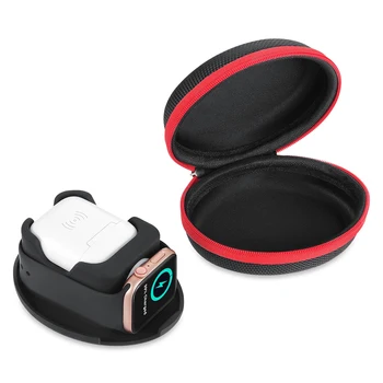 

Portable Charger Rechargeable Charging Dock Cover PU Box Case Storage Bag For Apple Watch Series 3/2/1 Airpods Protection Cover