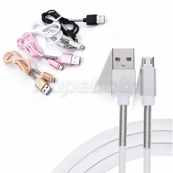 

3FT Half Spring Micro USB Charger Cable Durable Charging Data Sync Cord Universal For Samsung Android Cell Phones