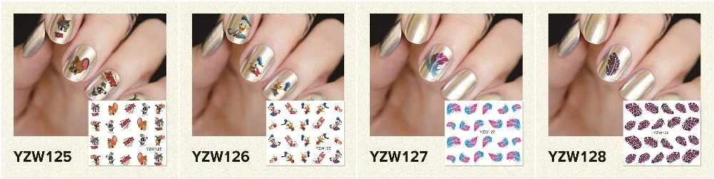 YZWLE 1 лист Горячие золотые стикеры 3D на ногти Nail Art DIY ногтей декоративные наклейки фольга обертывания Маникюр Инструменты для укладки(YZW-6023