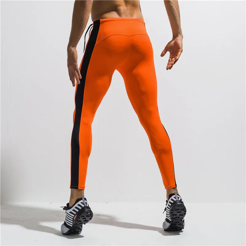 Обтягивающие мужские леггинсы высокие эластичные спортивные штаны одежда
