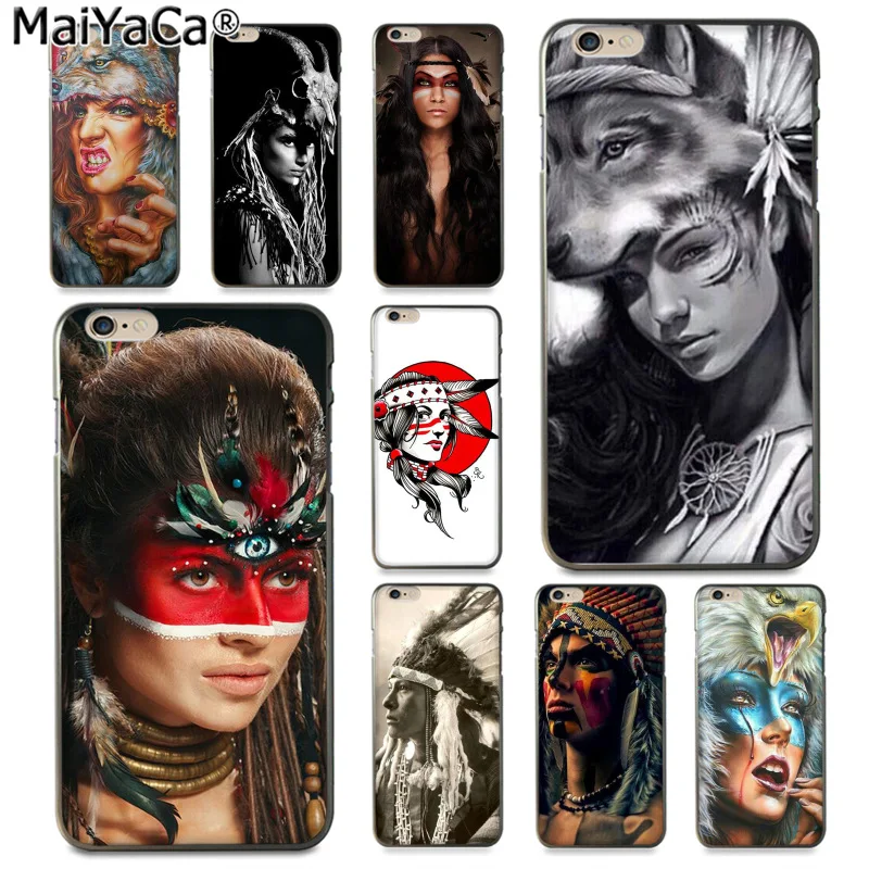 MaiYaCa Indian feathers native american girl Cute Phone
