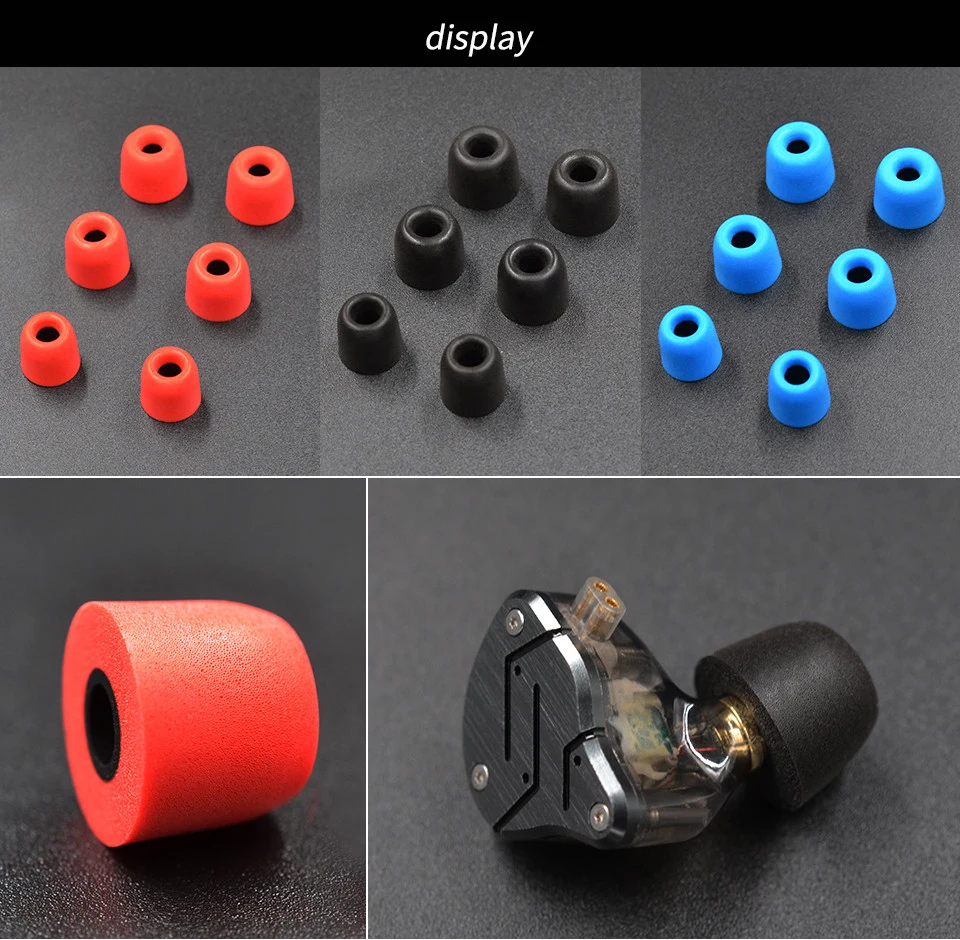 2 Pcs_1_Pair_KZ_T400_T500_Caliber_Ear_PadsCap_Memory_Foam_Sponge_Ear_Pads_headphone_with_Set_Headsets_Accessories (9)