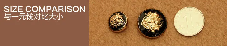 30 шт./лот двойной лев металлические пуговицы жетоны золото базовый слой кнопки монополия точка черный экран 18 мм / 23 мм / 25 мм