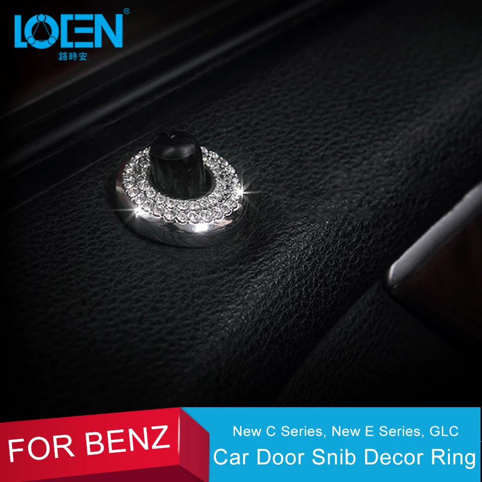LOEN 4 шт./компл. серебряная Роскошная декорация наклейка для Mercedes Benz новинка C/New E/GLC