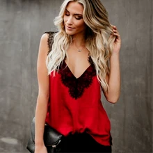 Эластичный сексуальный летний Повседневный пуловер с v-образным вырезом без рукавов для путешествий, свободный Однотонный женский топ на шнуровке