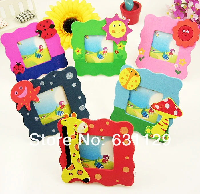 Free shipping,Hot sale! Novelty Magic wood Wooden children baby small cartoon photo frame