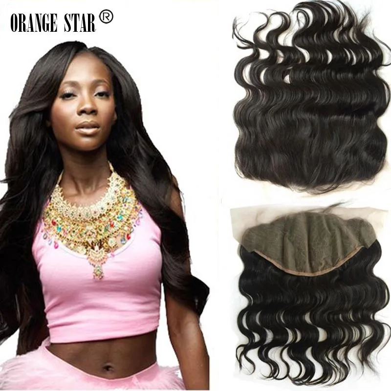 

7A Human Hair Indian Lace Frontal Closure 13x6 With Baby Hair 3 Part Bleached Knots Virgin Body Wave Lace Frontal XB106