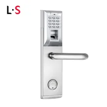 Biométrico de Huellas Dactilares Contraseña de Bloqueo de Teclado Electrónico Cerradura de La Puerta con Cerrojo de Entrada Inteligente L & S L16083BS