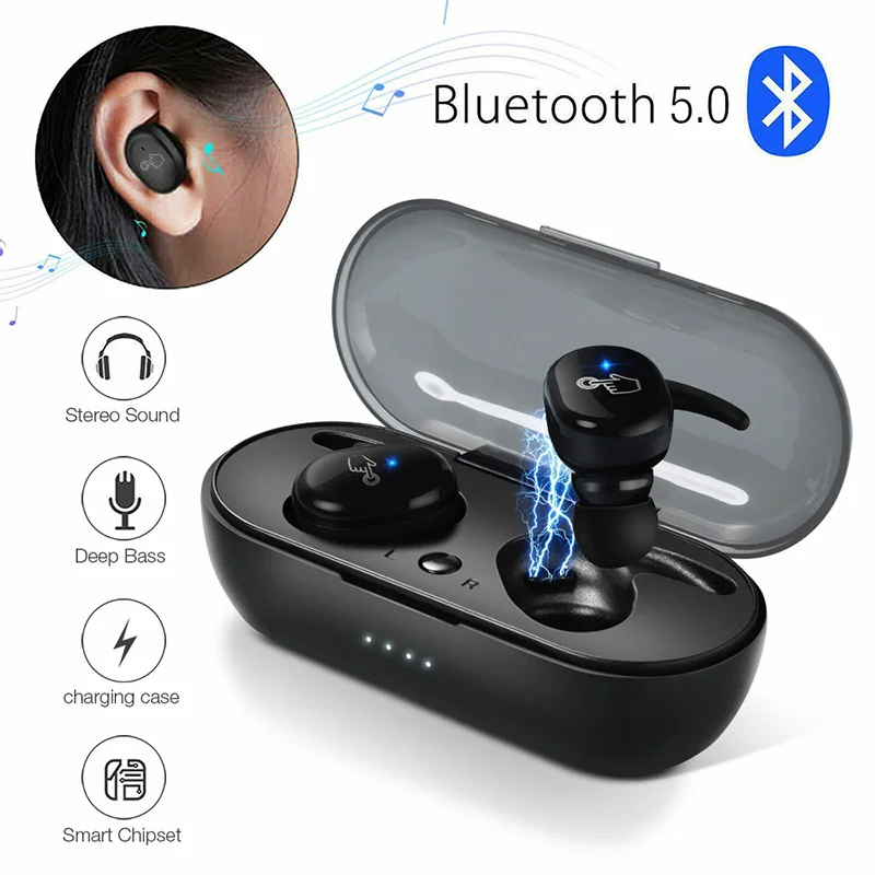 Bluetooth 5.0 TWS Wireless Headphones Stereo Earphone Sports Earbuds Gaming Headset Wireless Bluetooth Earphone PK i10 TWS i12   1)